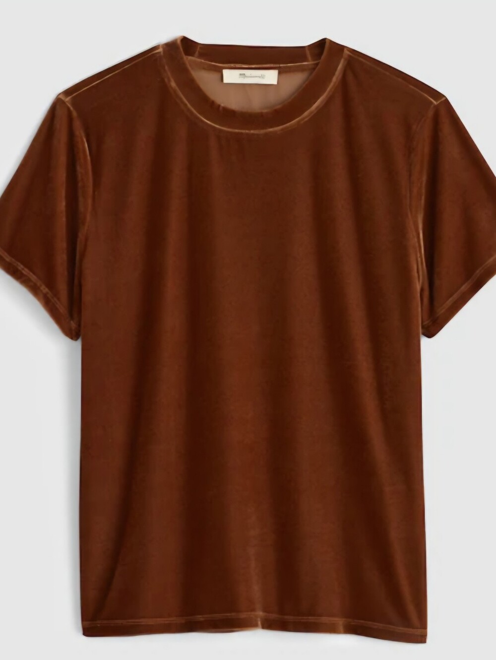 Madewell The Relaxed Tee in Velvet NWT Small Pecan Shell Brown Short Sleeve